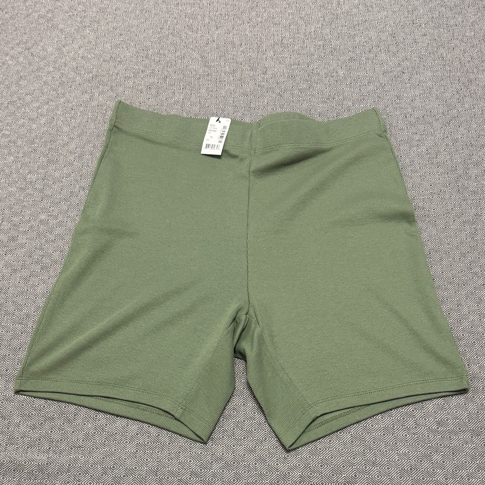 NWT - Addition Elle - Women's Ribbed Pyjama Shorts - Green